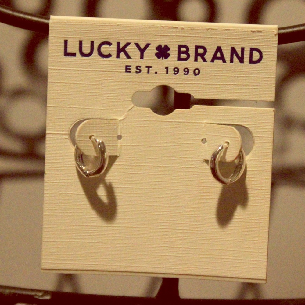 Small silver hoop earrings